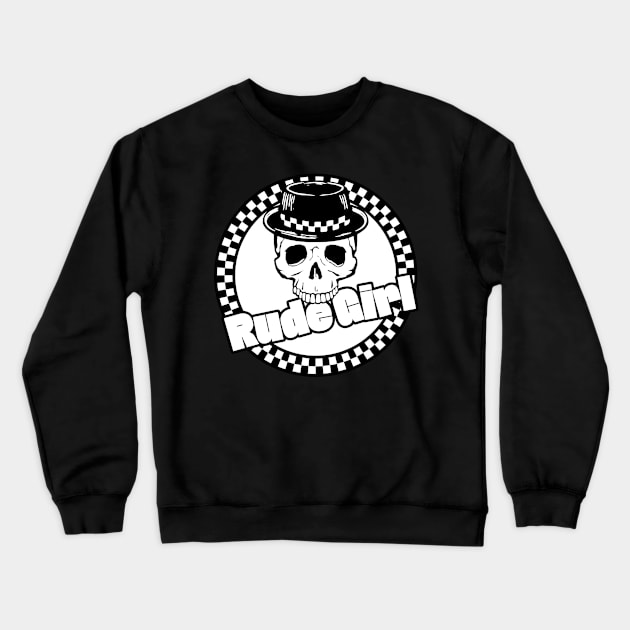 Rude Girl Skull Crewneck Sweatshirt by JustSka